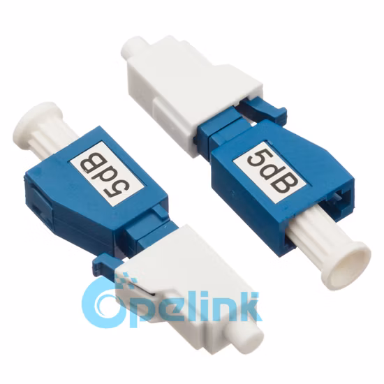 Atenuador de fibra óptica fija monomodo LC/Upc 5dB