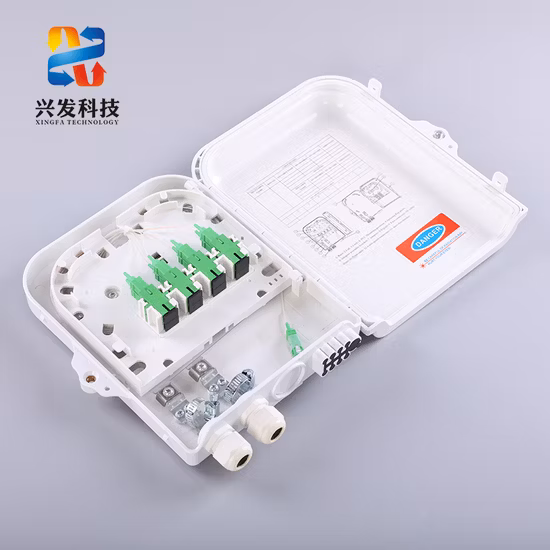 Caja de terminación de fibra óptica ABS + PC de distribución óptica 1X8 FTTH 5% de descuento