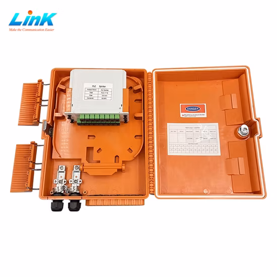 Caja de distribución al aire libre de la prenda impermeable de fibra óptica de la base de la distribución FTTH 16 de la fibra óptica